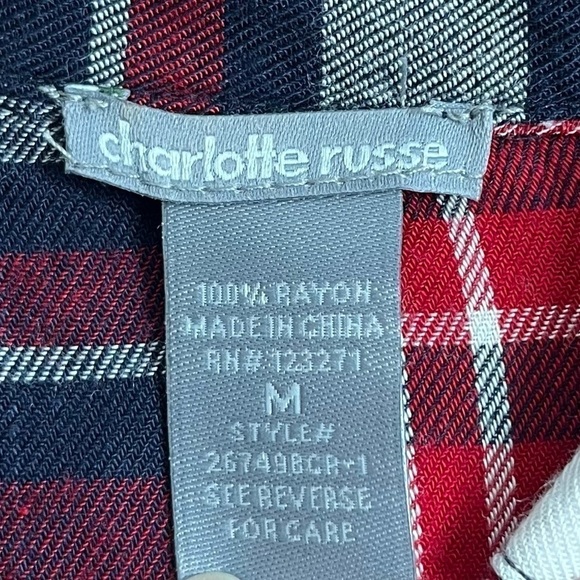 Charlotte Russe Button Down Flannel - Picture 4 of 5